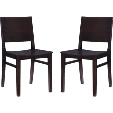 Linon Doncaster Side Chairs Espresso Set