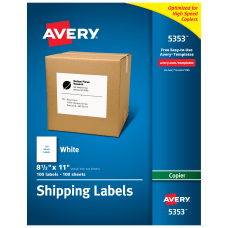 Avery Shipping Labels For Copiers 5353