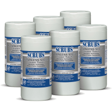 SCRUBS Stainless Steel Cleaner Wipes Citrus