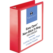 Business Source Red D ring Binder