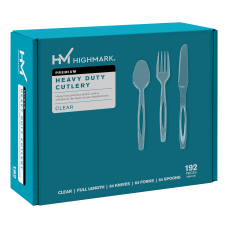 Highmark Heavy Duty Plastic Cutlery Clear