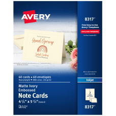 Avery Inkjet Note Cards 4 14