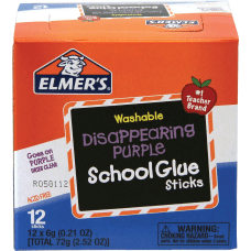 Elmers Washable Disappearing Purple School Glue