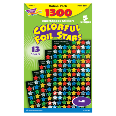 TREND Colorful Foil Stars SuperShapes Stickers