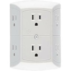 GE 6 Outlet Power Tap White