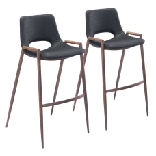 Zuo Modern Desi Bar Chairs BrownBlack