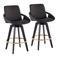LumiSource Cosmo Faux Leather Counter Stools