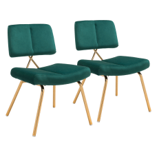 Zuo Modern Nicole Dining Chairs GreenGold