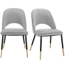 Eurostyle Alby Side Chairs BlackGray Set