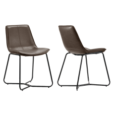 Glamour Home Amery Dining Chairs Brown