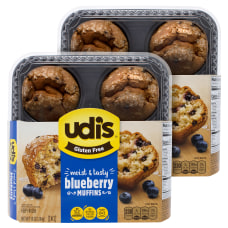 UDIs Blueberry Muffins 4 Per Pack