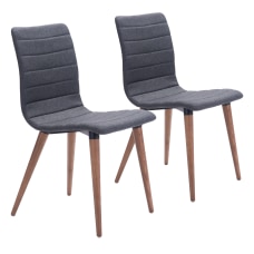 Zuo Modern Jericho Dining Chairs GrayWalnut
