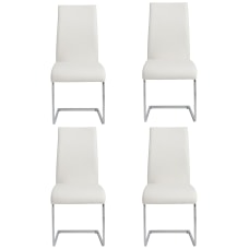 Eurostyle Epifania Dining Chairs WhiteChrome Set