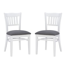 Linon Clifton Side Chairs CharcoalWhite Set