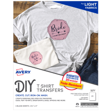 Avery Light Fabric T Shirt Transfers
