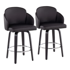 LumiSource Dahlia Faux Leather Counter Stools