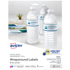 Avery Durable Waterproof Wraparound Labels With