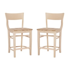 Linon Carrison Counter Stools Unfinished Set