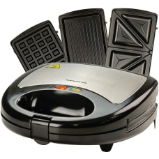 Ovente GPI302B Electric Sandwich Grill Waffle