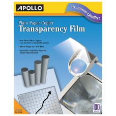 Apollo Plain Paper Copier Transparency Film