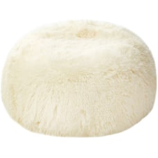 BloChair AirCandy Inflatable Ottoman Ivory Fur