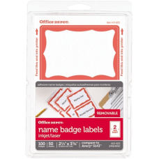 Office Depot Brand Name Badge Labels