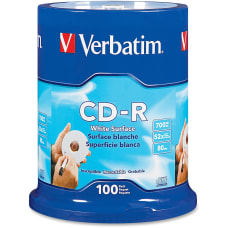 Verbatim 52X CD R Discs With