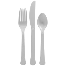 Amscan Boxed Heavyweight Cutlery Assortment Silver