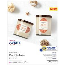 Avery Printable Blank Oval Labels 22570