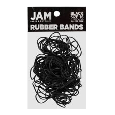 JAM Paper Rubber Bands Black Size