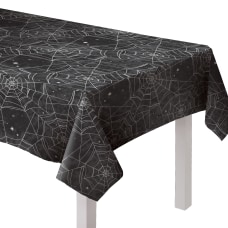 Amscan Spiderweb Night Flannel Backed Tablecloths
