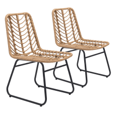 Zuo Modern Laporte Dining Chairs NaturalBlack