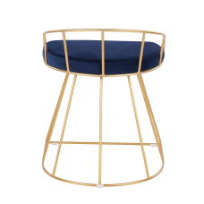 LumiSource Canary Vanity Stool Blue SeatGold