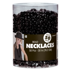 Amscan Bead Necklaces 30 Black Pack