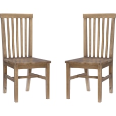 Linon Brockton Side Chairs Natural Set