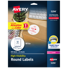 Avery High Visibility Labels With Sure