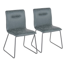 LumiSource Casper Chairs BlackGreen Set Of