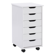 LinonCasimer 6 Drawer Rolling Home Office