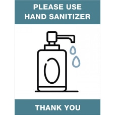 Lorell Please Use Hand Sanitizer Sign