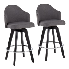LumiSource Ahoy Counter Stools GrayBlack Set