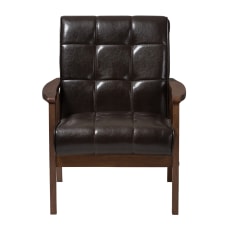Baxton Studio Levin Club Chair Brown