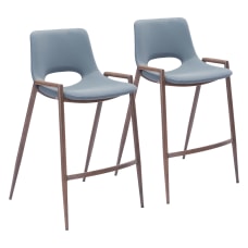 Zuo Modern Desi Counter Chairs GrayBrown