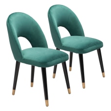 Zuo Modern Miami Dining Chairs GreenBlack