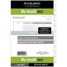 AT A GLANCE Monthly Planner Calendar