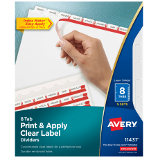 Avery Print Apply Clear Label Dividers