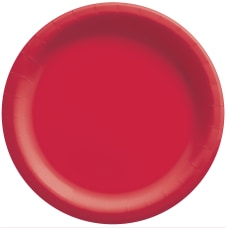 Amscan Round Paper Plates Apple Red