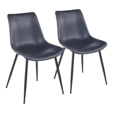 LumiSource Durango Dining Chairs BlackBlue Set