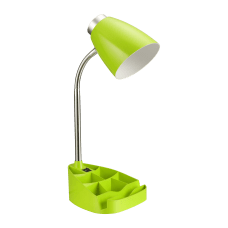 LimeLights Gooseneck Organizer Desk Lamp Adjustable