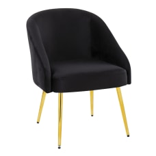 LumiSource Shiraz Contemporary Glam Chair BlackGold