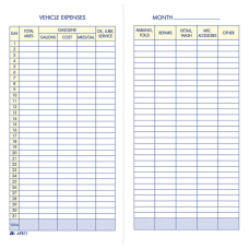 Vehicle Mileage Log Book A6 6 by 4 Butterfly Print Effect Cover